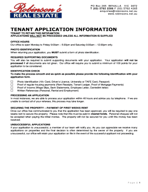Tenant Application Form
