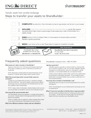 ShareBuilder Brokerage Transfer Form