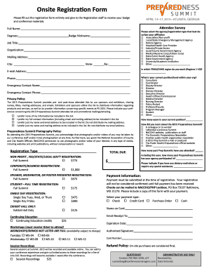 Onsite Registration Form