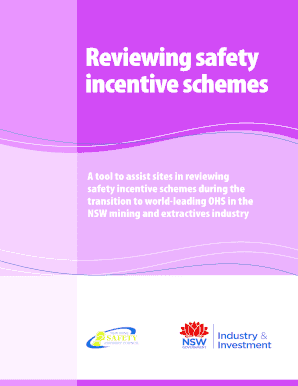 Fillable Online Reviewing Safety Incentive Schemes Reviewing Safety