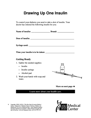 Insulin Injection Instructions