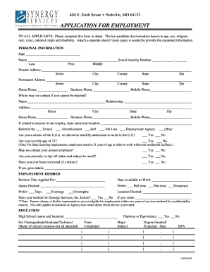 Application for Employment