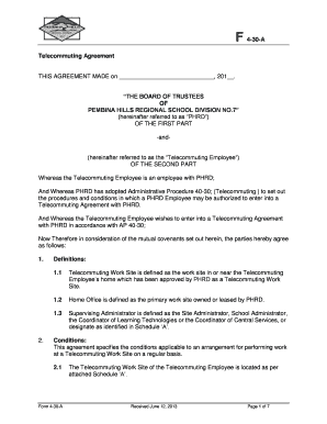 Telecommuting Agreement