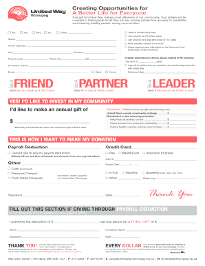 United Way Donation Form