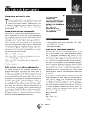 The Columbia Encyclopedia Order Form