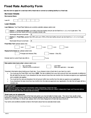 Fixed Rate Loan Application Form