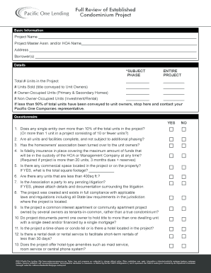 Full Review of Established Condominium Project