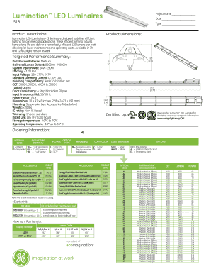 Lumination LED Luminaires Project Form