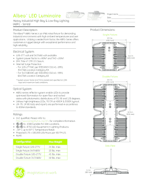 Albeo ABR1-Series LED Luminaire Project Form