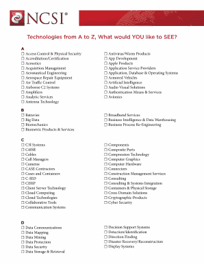 Technology Interest Survey Form