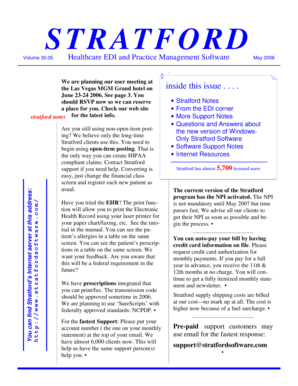 Stratford Software User Meeting Registration Form