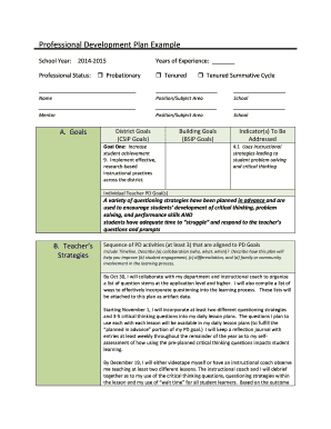 Professional Development Plan