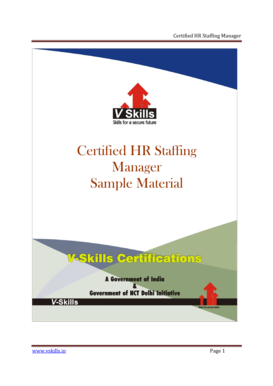 VS-1003 Certified Staffing Manager Sample material - Vskills - vskills