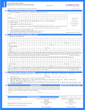 KYC Application Form for Individuals