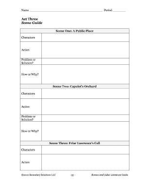 Romeo and Juliet Act Three Study Guide