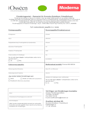 Insurance Agreement for Swedish Aestheticians' Union