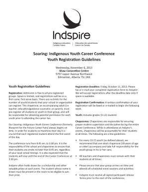 Soaring Indigenous Youth Career Conference Registration Form