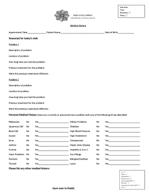 Medical History Form