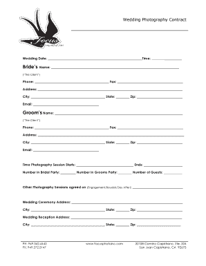 Wedding Photography Contract