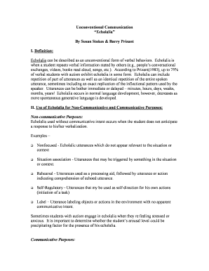 Risk mitigation plan template - Unconventional Communication Echolalia By Susan Stokes - austinschools