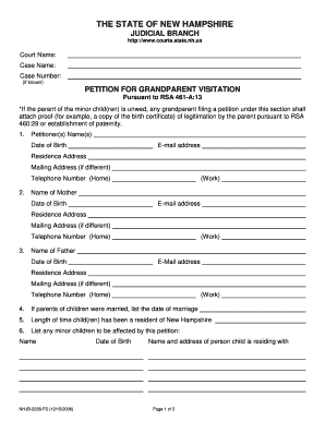 Petition for Grandparent Visitation