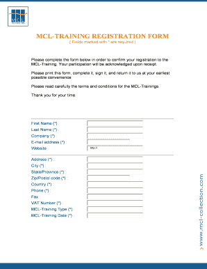 Fields registration form [Step