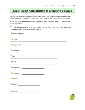 Green Apple Program Annual Report