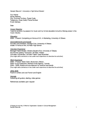 Resume Templates for Students and Professionals