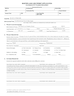 Los Angeles Master Land Use Permit Application
