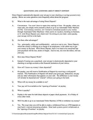 Woodbury County Direct Deposit Authorization Form
