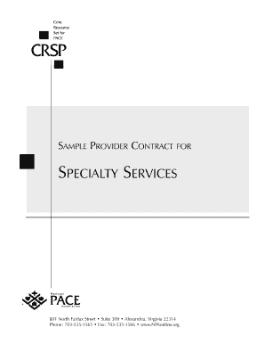 Specialist Physician Agreement for PACE Program