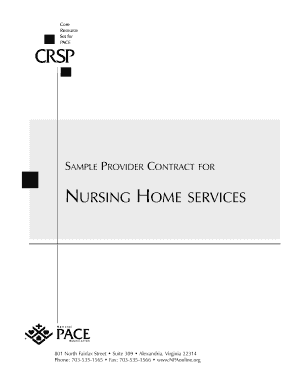 Sample Nursing Home Agreement for PACE Program