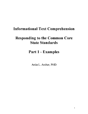 Informational Text Comprehension Guide