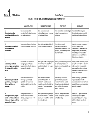 School Nurse Evaluation Form