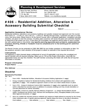 Idaho Residential Addition Permit Checklist