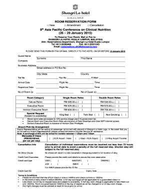 Room Reservation Form