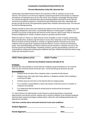 Internet Use Student Contract