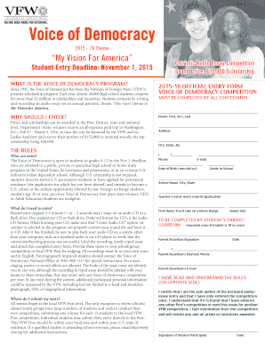 Voice of Democracy Competition Entry Form