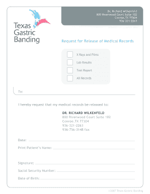 Medical Records Release Request Form