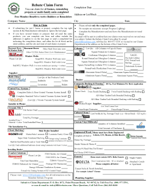 Rebate Claim Form