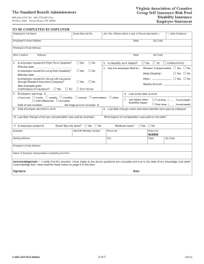 Disability Insurance Claim Packet