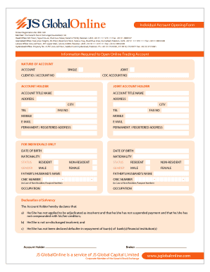 Individual Account Opening Form