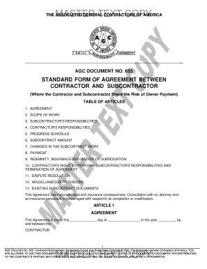 Contractor Subcontractor Agreement