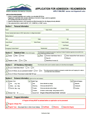North Georgia Technical College Admission Application