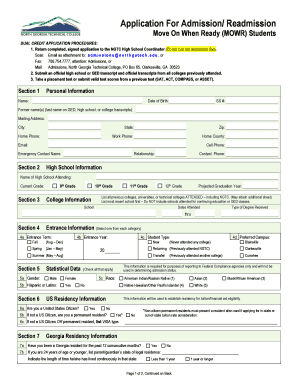 Dual Credit Application Form