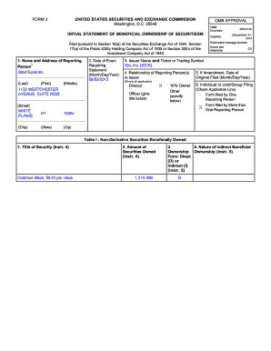 Form 3 Beneficial Ownership