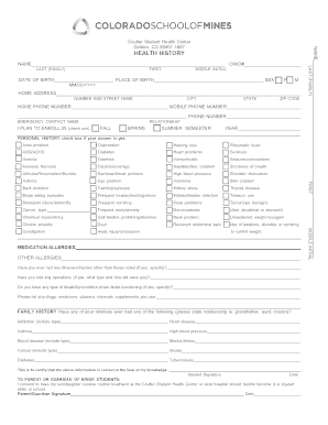 Colorado College Student Immunization Certificate