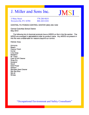 Pennsylvania Hazardous Substance Survey Form