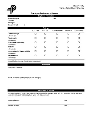 Employee Performance Review Form - bruralcountiestaskforceorgb