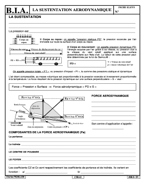 FICHE ELEVE LA SUSTENTATION AERODYNAMIQUE